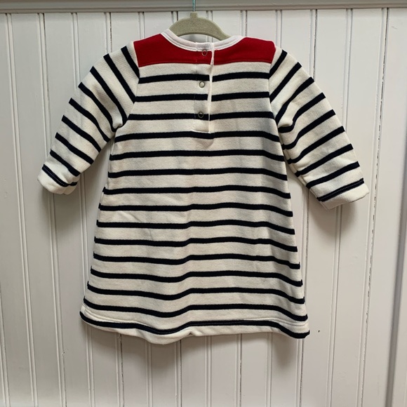 Petit Bateau Nautical Knit Baby Girl Dress Striped - Picture 4 of 7